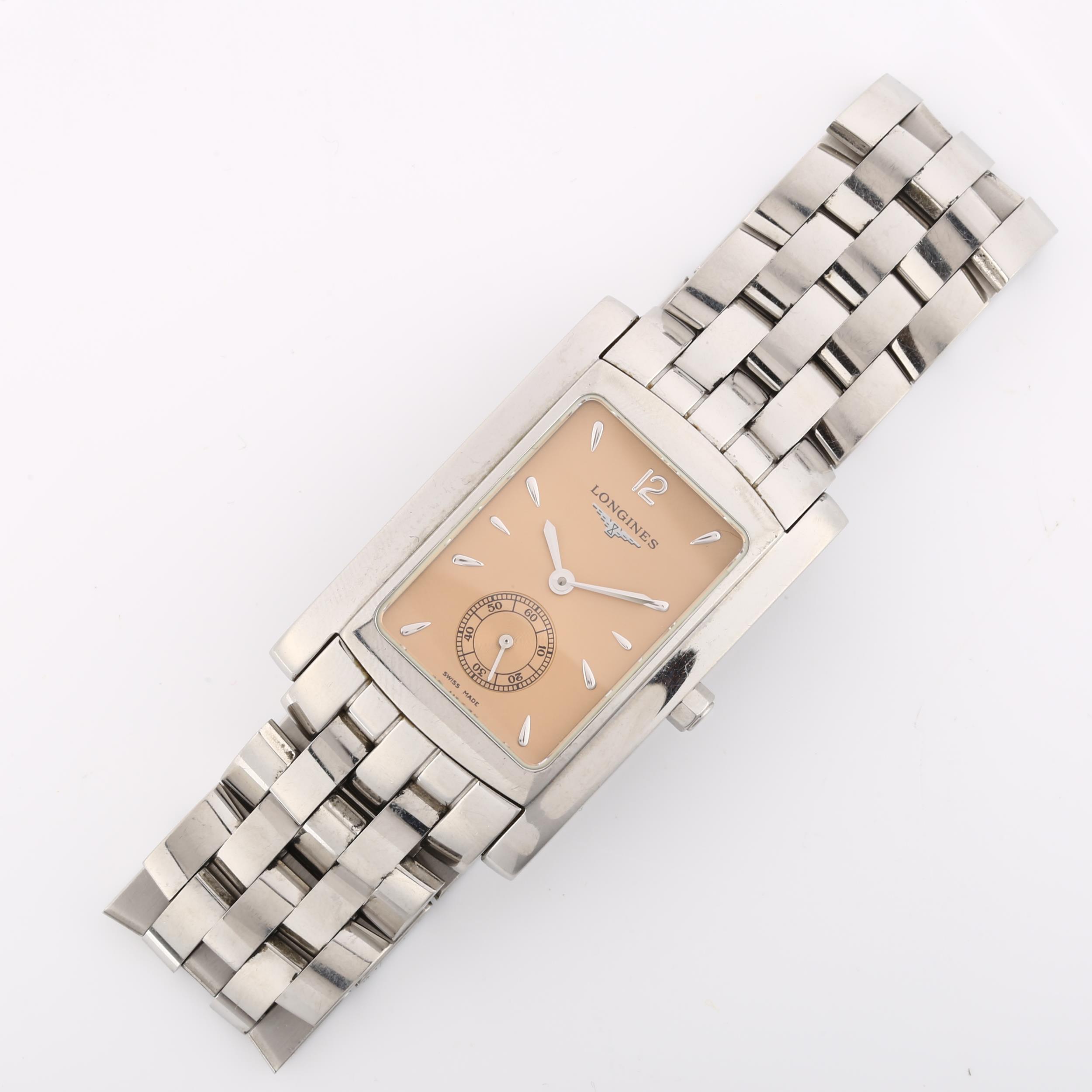 LONGINES - a stainless steel Dolce Vita quartz bracelet watch, ref. L5.655.4, salmon dial with - Image 2 of 5