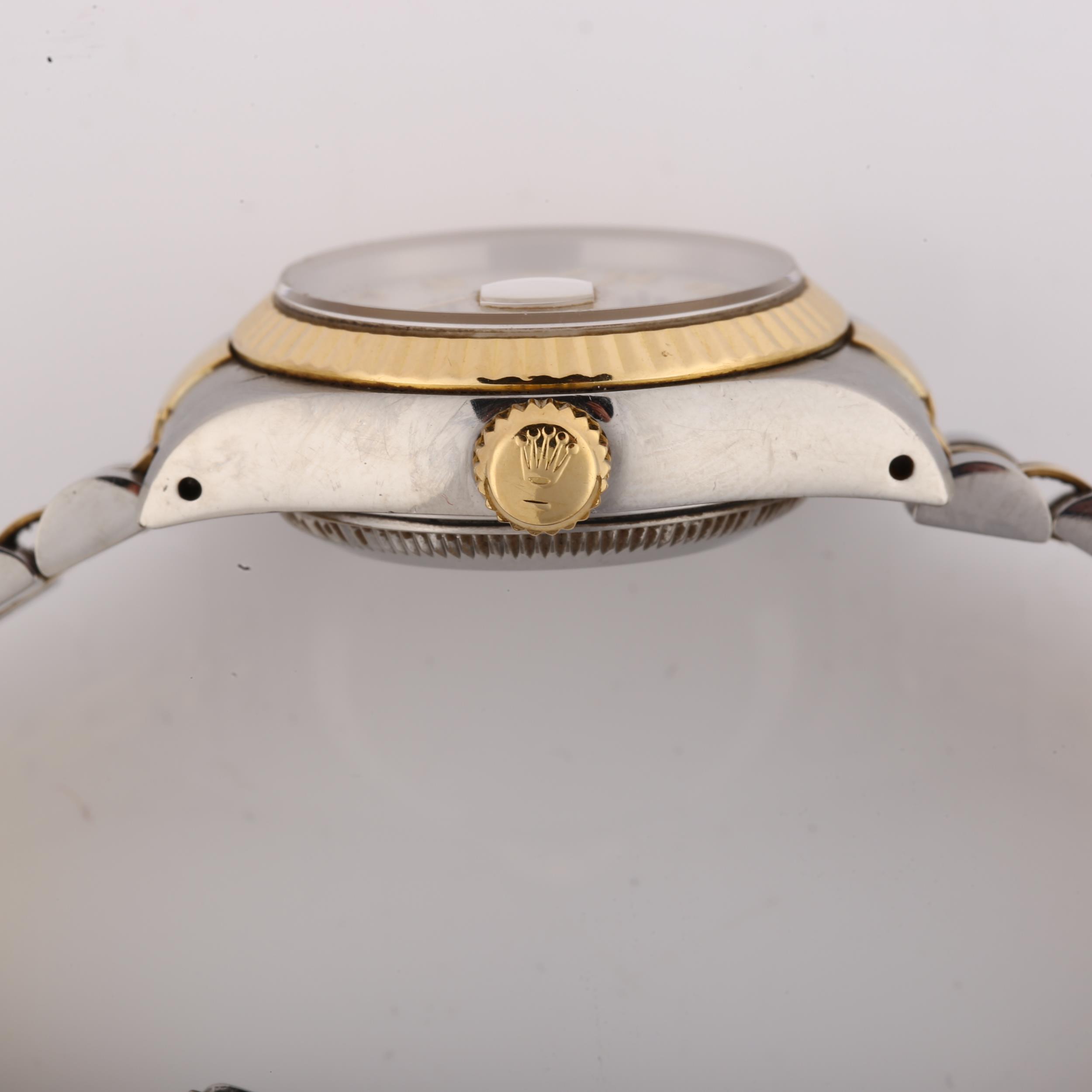 ROLEX - a lady's bi-metal Datejust automatic bracelet watch, ref. 69173, circa 1988, cream Rolex - Image 4 of 5