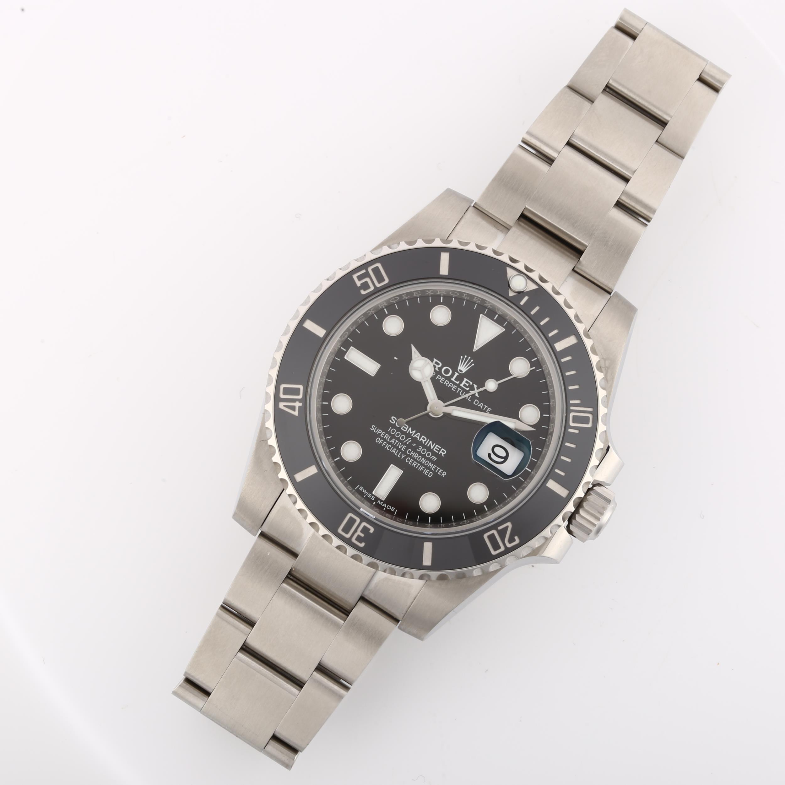 ROLEX - a stainless steel Submariner Date automatic bracelet watch, ref. 116610LN, circa 2020, black - Image 2 of 5