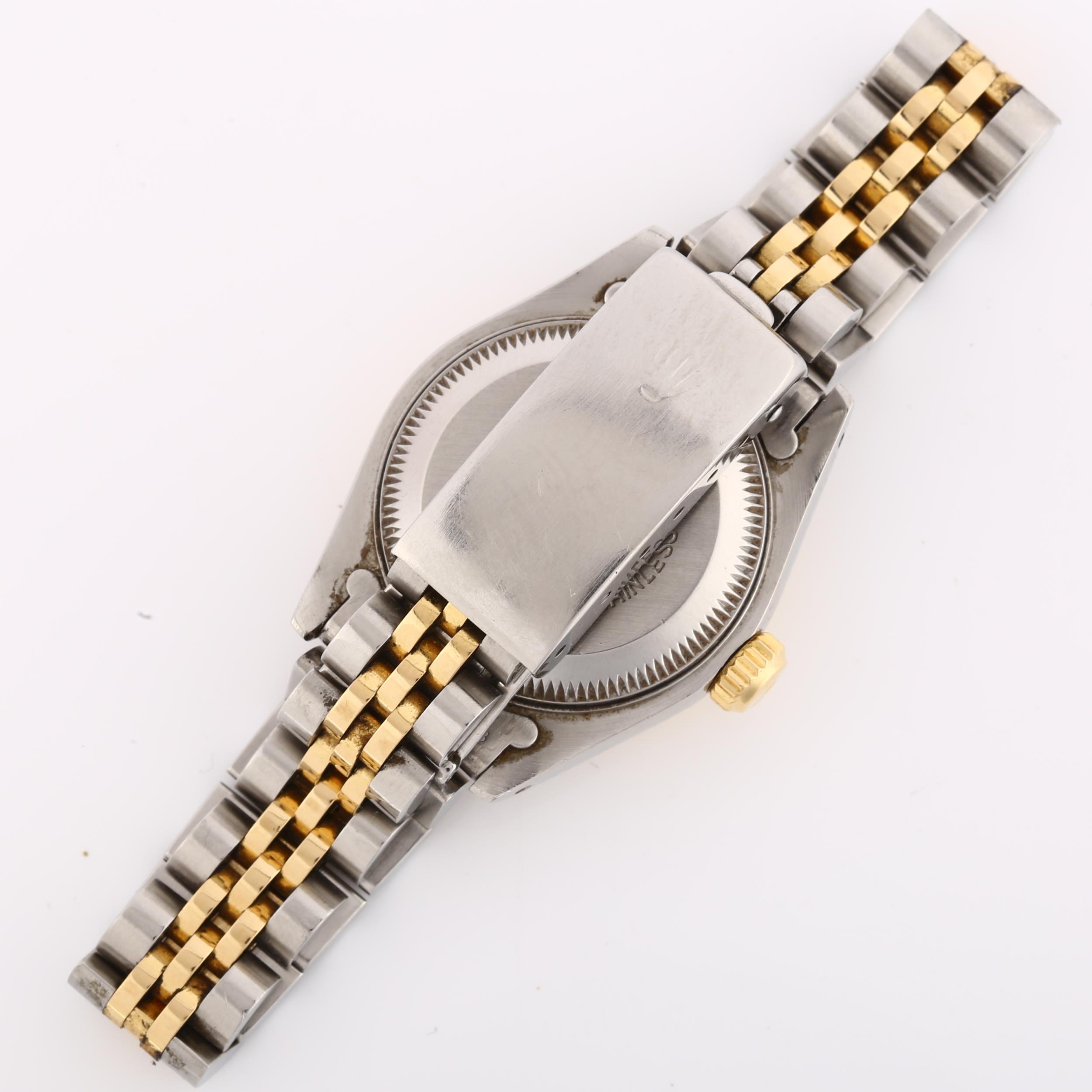ROLEX - a lady's bi-metal Datejust automatic bracelet watch, ref. 69173, circa 1988, cream Rolex - Image 3 of 5