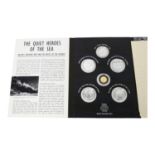 2016 The Battle of the Atlantic, 1939-1945 gold and silver coin set, comprising 5 silver coins and