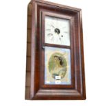 A Vintage wall clock with portrait panel, H66cm
