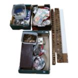 A large quantity of British pre-decimal currency, commemorative coins, and 2 handmade pine storage