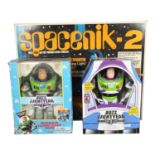 A Vintage Buzz Lightyear interactive talking figure, boxed in original packaging, and a second boxed