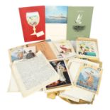 A collection of P&O Cunard and other cruise liners' menus, lunch and dinner, including the P&O SS