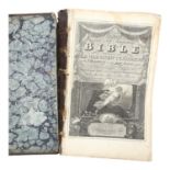 An Antique leather-bound Bible (A/F)