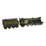 A tinplate Flying Scotsman model with LNER tender, reference on front of locomotive 4472, length