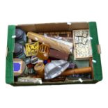 Cribbage board, games, rulers, etc