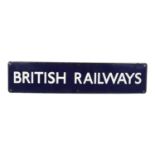 A Vintage blue and white enamel sign "British Railways Eastern Region", L65cm