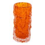 Whitefriars tangerine bark vase, 15cm