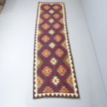 A Maimana Kilim runner. 290x80cm Good condition.