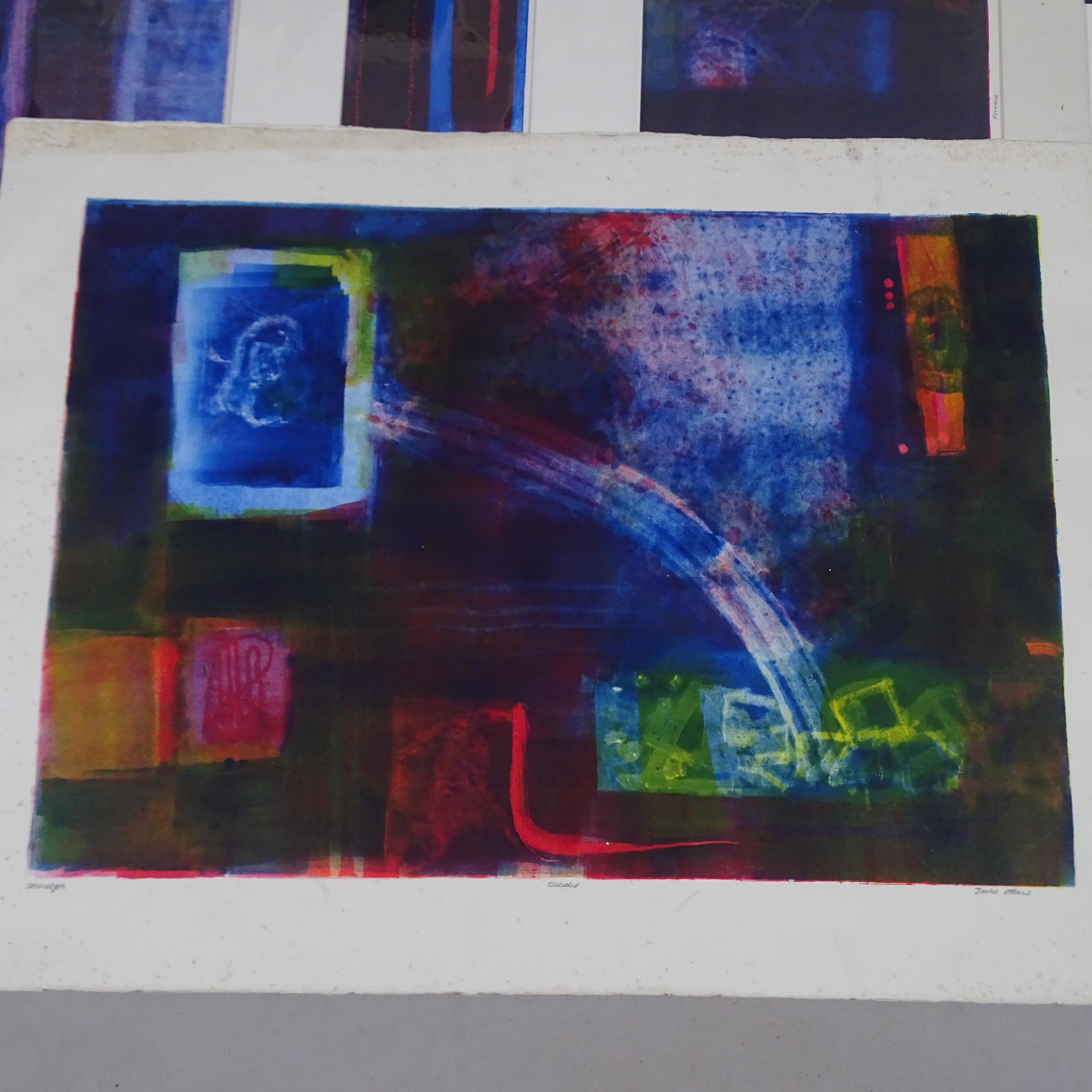 Jackie Attwood, 10 contemporary monotype abstract prints, unframed (10), all signed and inscribed in - Bild 2 aus 2
