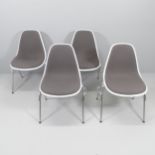 Charles Eames for Vitra, a set of four DSS upholstered side chairs, dated 2014, with maker's marks