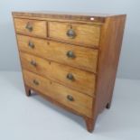 A Georgian mahogany chest of two short and three long drawers. 100x104x47cm.