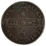 A 1688 James II silver crown, dia 39.4mm, 29g