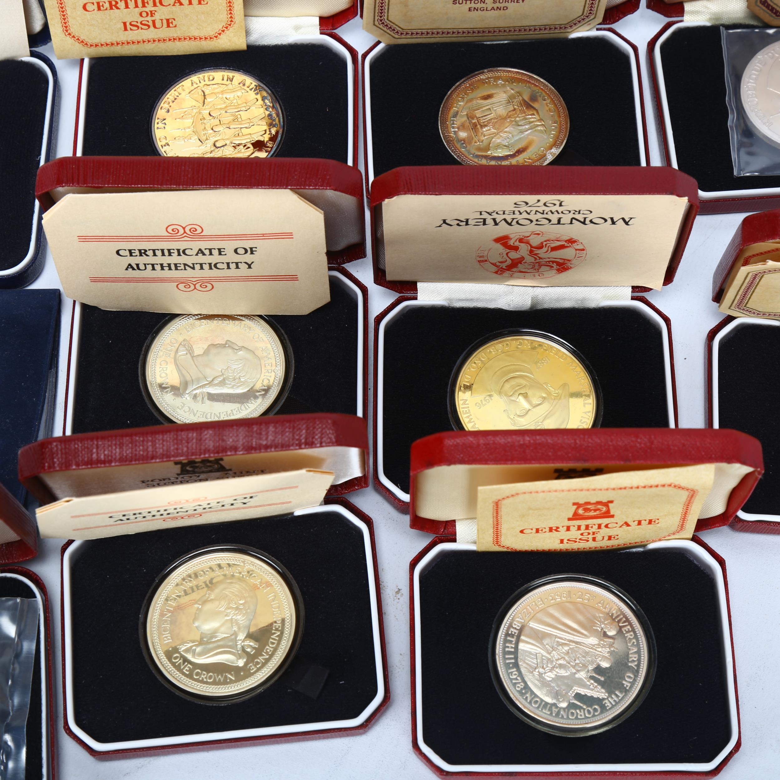 11 silver and silver-gilt commemorative coins, all cased - Image 2 of 3