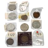 A mixed collection of Victorian and 20th century coins