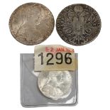 2 1780 silver thalers and an 1967 Austrian 25 schilling coin