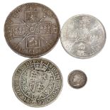 4 silver Queen Victoria coins