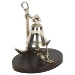 A novelty nautical desk bell, of anchor and bell design, height 14cm No damage or repair