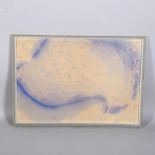 20th century abstract, watercolour, circa 1970s, indistinctly signed, 60cm x 41cm, framed 2cm