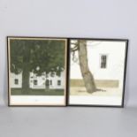 Tessa Beaver, a pair of screenprint images of New England USA, both artist's proofs, both signed,