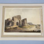 After William Daniell (1749-1840), a rare view of 'West Gate of Firozshahs Cotillah Delhi', a hand