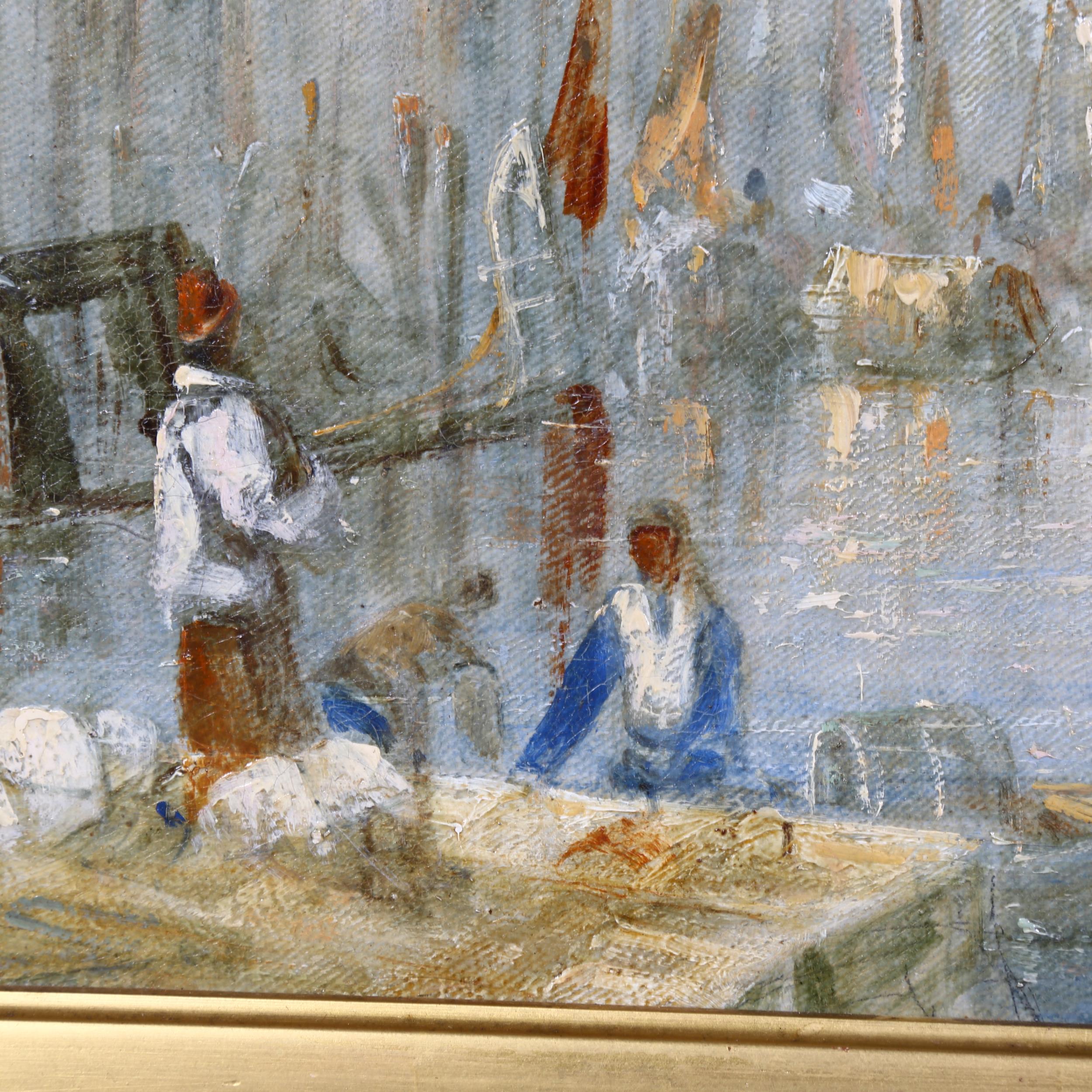 European School, Venetian Canal Scene, unsigned, oil on canvas, 28cm x 50cm, framed (unglazed). - Image 3 of 4
