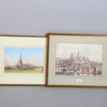 Len Roope (1917-2005), Lincoln Cathedral, watercolour, signed and dated 1971, 32cm x 22cm, framed