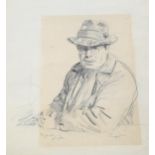 Joseph Simpson (1879-1939), original pencil drawing, study for a published lithograph which is