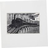 Eric Ravilious (1903-1942), wood engraving from "The Hansom Cab and Pigeons" by L. Strong. 1935,