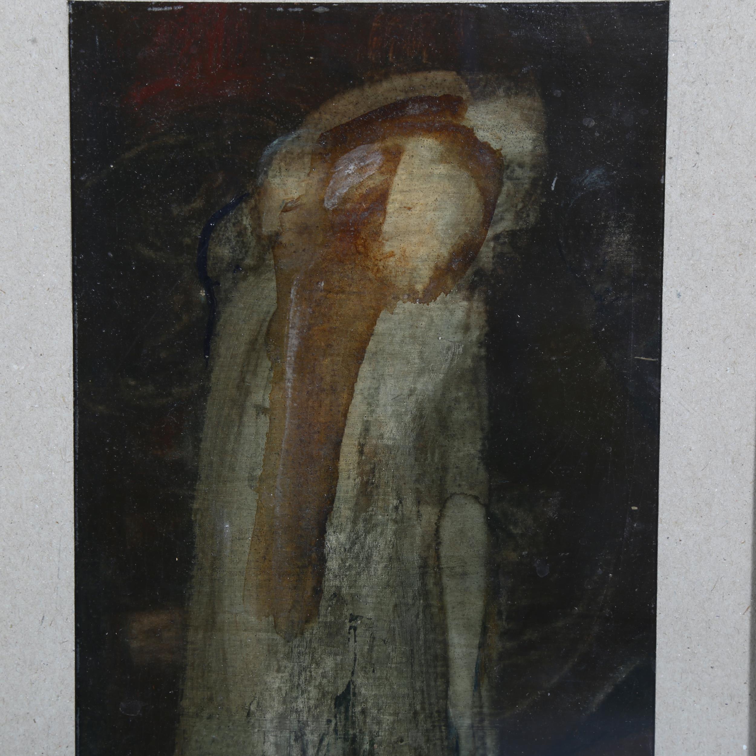 Attributed to Charles S Higgins (1893-1980 Symbolist School, oil on paper with figural elements, - Image 3 of 4