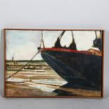 Don Smith (British 20th C), gouache on board, 'The Dredger - Wells next the Sea' signed and dated '