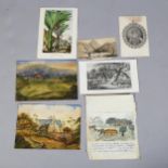 A group of 19th Century Indian topographical prints and watercolours of Indian subjects, various