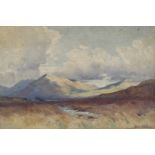 Albert Strange (1855-1917), watercolour, Highland landscape, 35cm x 24cm, signed, framed Some