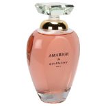 A large Givenchy "Amarige" perfume glass advertising bottle, height 31cm Good condition, no chips,