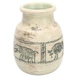 Jacques Blin, Vallauris, France (1920-1995) a studio pottery vase with glaze filled sgraffito