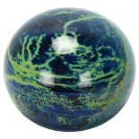 A Mdina glass sea and sand paperweight, signed Mdina, height 10cm Good condition, no chips or cracks