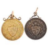 2 early 20th century Amateur Athletic Association Tug-of-War Championship medals, comprising 9ct