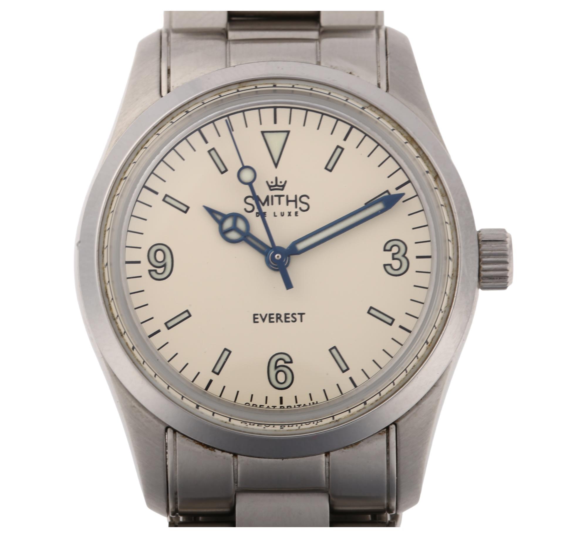 *WITHDRAWN* SMITHS - a stainless steel De Luxe Everest automatic bracelet watch, ref.