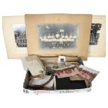 A collection of 20th century military and War-related postcards, photographs, notebooks, ephemera,