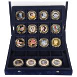 A cased set of Westminster Mint 2012 proof coins, including Diamond Jubilee, Guernsey, Jersey, and