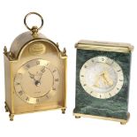 A Junghans electronic clock, and a Schindler clock, H14cm