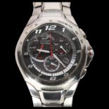 CITIZEN - a gent's Eco Drive stainless steel-cased tachymeter wristwatch, with instruction