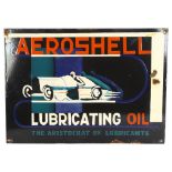 A enamelled advertising sign "Aeroshell" lubricating oil, W43cm