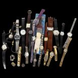 A group of various ladies and gents wristwatches