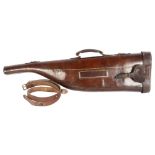 A Victorian leg-of-mutton shotgun case, L80cm