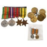 6 World War I Defence medals, named to 166528 Spr. F Pettman R.E, 97890 Dvr. C.F Butler. R.A.,