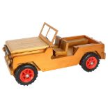 A scratch-built pine jeep, L50cm