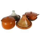 2 Moroccan tagines, Terracotta Pucara, pan